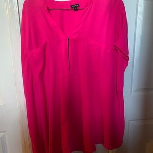 Hot pink float shirt sheer